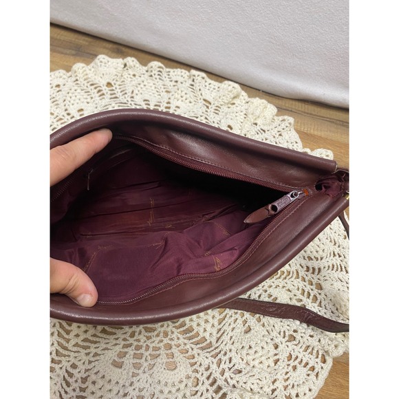 Etienne Aigner‎ Burgundy Leather Shoulder Bag Crossbody Vintage Handcrafted - Picture 6 of 7